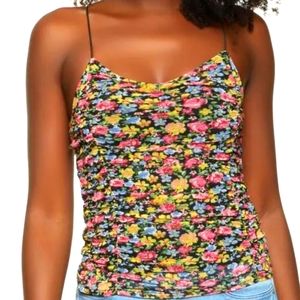 NWT Crave Fame womens Large flowery blouse